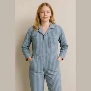 Vintage Denim coveralls vintage striped denim overalls, herringbone denim chore